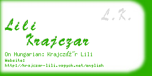 lili krajczar business card